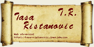 Tasa Ristanović vizit kartica
